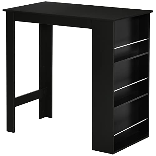 HOMCOM Bartisch moderner Esstisch Tresentisch Bistrotisch mit 3 Ablageflächen Stehtisch Schreibtisch für Küche Esszimmer Schwarz Spanplatte 112 x 57 x106 cm HOMCOM Bartisch moderner Esstisch Tresentisch Bistrotisch mit 3 Ablageflächen Stehtisch Schreibtisch für Küche Esszimmer Schwarz Spanplatte 112 x 57 x106 cm von HOMCOM
