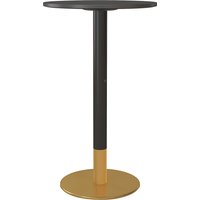 HOMCOM Bartisch runder Bistrotisch Stehtisch Küchentisch modernes Design Stahlgestell 60L x 60B x 102H cm schwarz   Aosom von HOMCOM