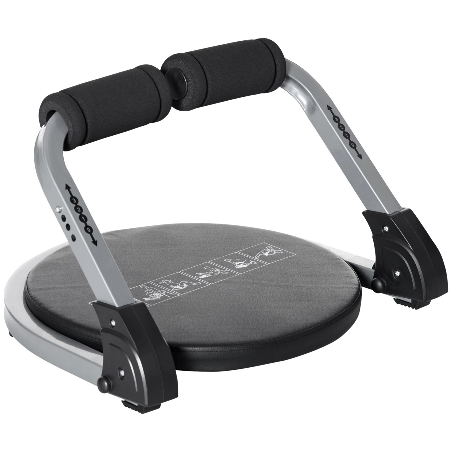 HOMCOM Bauchtrainer Klappbar mit Kissen Höhenverstellbar Schwarz 55 x 42x11-32cm HOMCOM Bauchtrainer Klappbar mit Kissen Höhenverstellbar Schwarz 55 x 42x11-32cm von HOMCOM