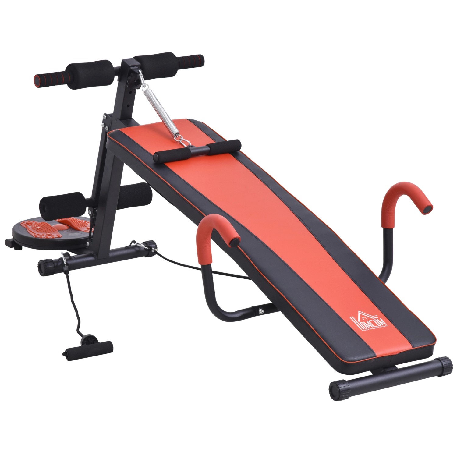 HOMCOM Bauchtrainer Verstellbar mit Widerstand Rot Schwarz 166 x 53 x 60 cm HOMCOM Bauchtrainer Verstellbar mit Widerstand Rot Schwarz 166 x 53 x 60 cm von HOMCOM