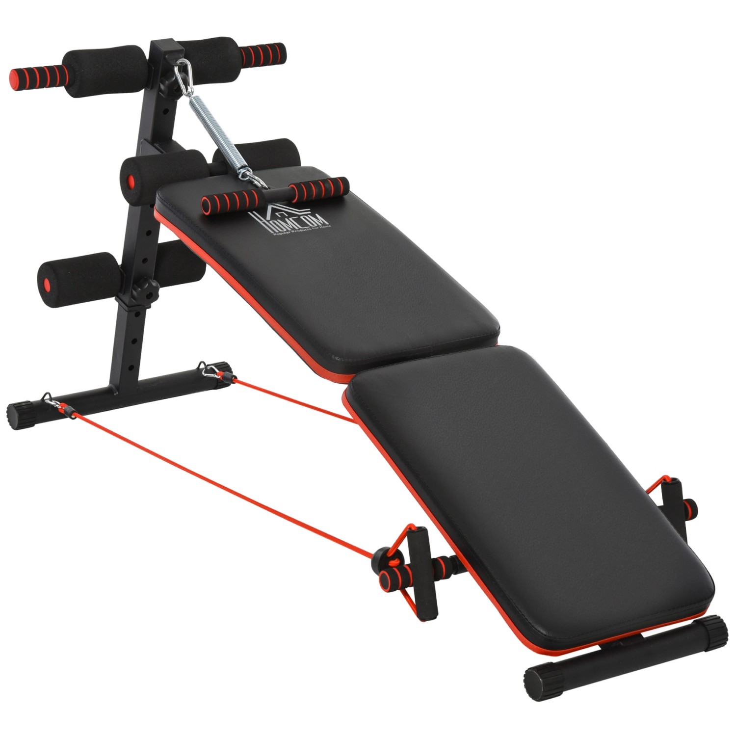 HOMCOM Bauchtrainer mit Trainingsbank Verstellbar Schwarz Rot 51 x 137 x 50-66cm HOMCOM Bauchtrainer mit Trainingsbank Verstellbar Schwarz Rot 51 x 137 x 50-66cm von HOMCOM