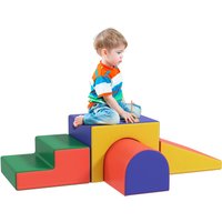 HOMCOM Bausteinset 4er-Set Schaumstoff Bausteine für 1-3 Jahre alt Kinder von HOMCOM