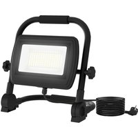 HOMCOM Baustellenstrahler 50W, 6500K 4250LM Arbeitsscheinwerfer mit drehbarem Kopf und verstellbarem Ständer, LED-Scheinwerfer aus Aluminium und Metall, Wasserdicht IP65, 1,5 Meter Draht, Schwarz Aosom HOMCOM Baustellenstrahler 50W, 6500K 4250LM Arbeitsscheinwerfer mit drehbarem Kopf und verstellbarem Ständer, LED-Scheinwerfer aus Aluminium und Metall, Wasserdicht IP65, 1,5 Meter Draht, Schwarz Aosom von HOMCOM