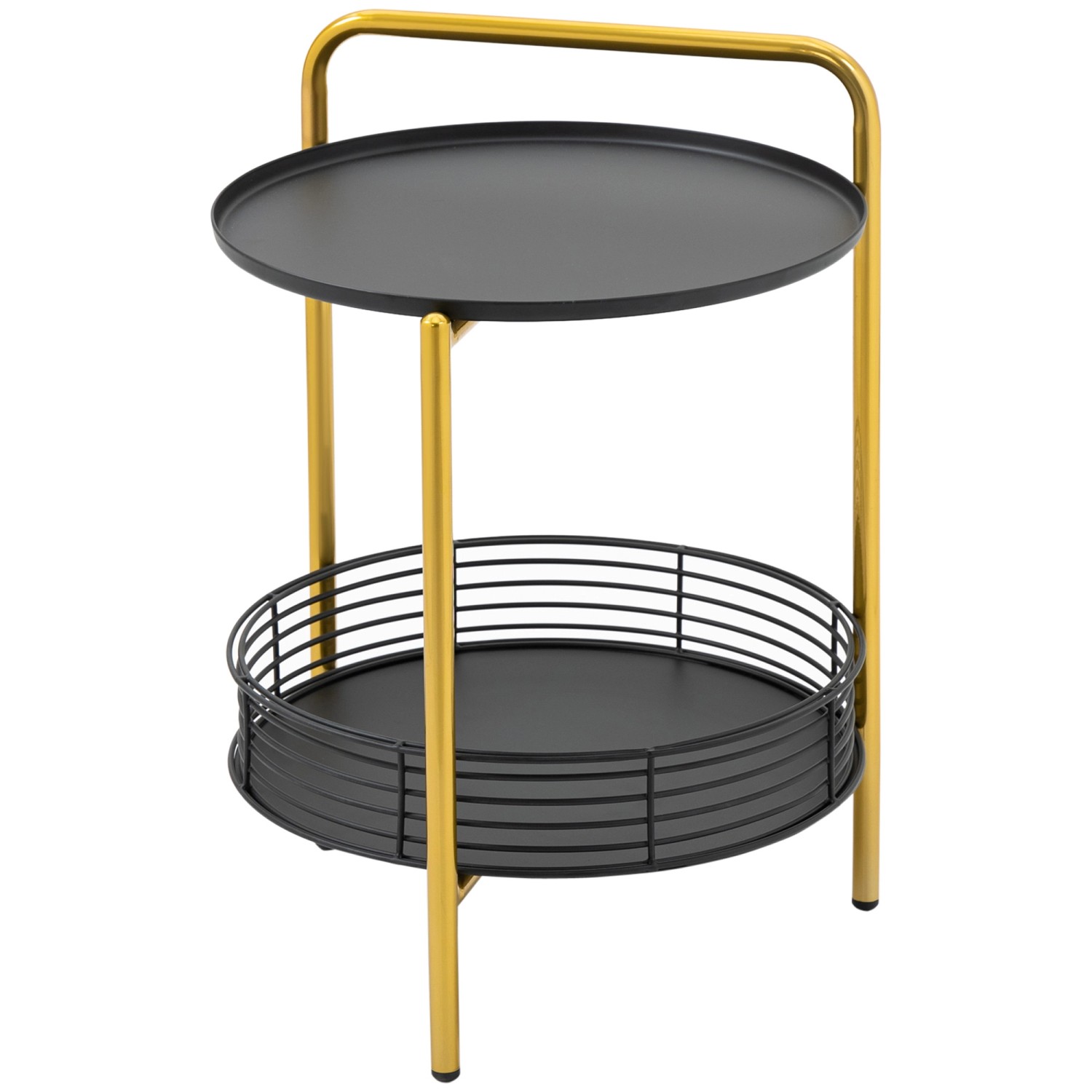 HOMCOM Beistelltisch 2-in-1 Design mit Ablagen im Industrie-Design Schwarz+Gold HOMCOM Beistelltisch 2-in-1 Design mit Ablagen im Industrie-Design Schwarz+Gold von HOMCOM
