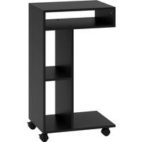HOMCOM Beistelltisch C-Form Nachttisch mit 4 Regalen, Rollen, Couchtisch, Wohnzimmertisch Laptoptisch für Wohnzimmer Schlafzimmer 40 x 30 x 69 cm Schwarz Aosom HOMCOM Beistelltisch C-Form Nachttisch mit 4 Regalen, Rollen, Couchtisch, Wohnzimmertisch Laptoptisch für Wohnzimmer Schlafzimmer 40 x 30 x 69 cm Schwarz Aosom von HOMCOM