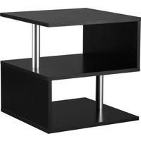 HOMCOM Beistelltisch  Couchtisch Nachttisch mit 3 Regalen, Modernes Design, Spanplatte, 50x50x50cm  Aosom von HOMCOM