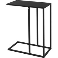 HOMCOM Beistelltisch  Couchtisch in C-Form, Sofatisch, Nachttisch mit Stahlgestell, Laptoptisch für Schlafzimmer, Büro, Schwarz  Aosom von HOMCOM