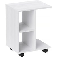 HOMCOM Beistelltisch in C-Form, Couchtisch mit Rollen, Kaffeetisch, Tragbarer Sofatisch, für kleine Bereiche, 45 x 35 x 58 cm, Weiß HOMCOM Beistelltisch in C-Form, Couchtisch mit Rollen, Kaffeetisch, Tragbarer Sofatisch, für kleine Bereiche, 45 x 35 x 58 cm, Weiß von HOMCOM