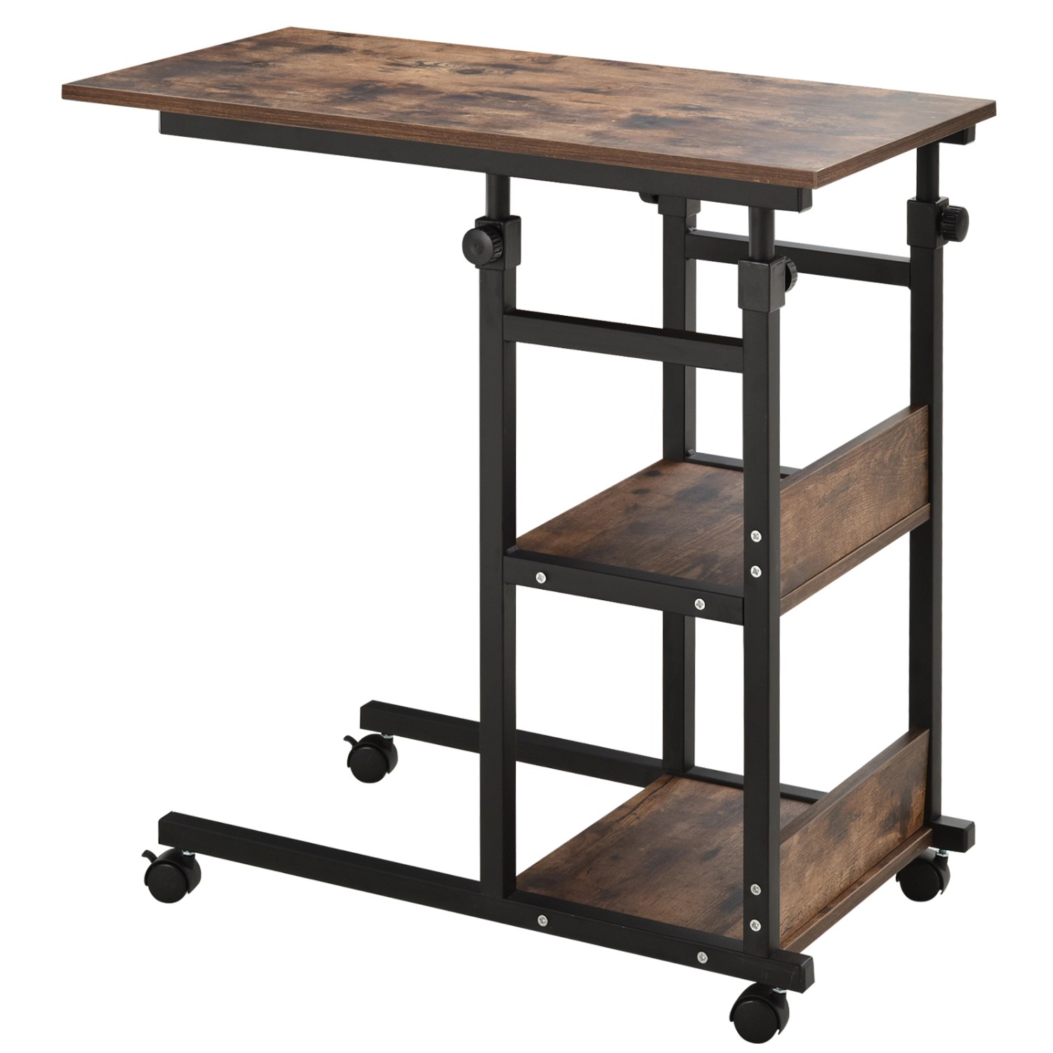 HOMCOM Beistelltisch mit Rollen Höhenverstellbar 80x40x72-82 cm HOMCOM Beistelltisch mit Rollen Höhenverstellbar 80x40x72-82 cm von HOMCOM