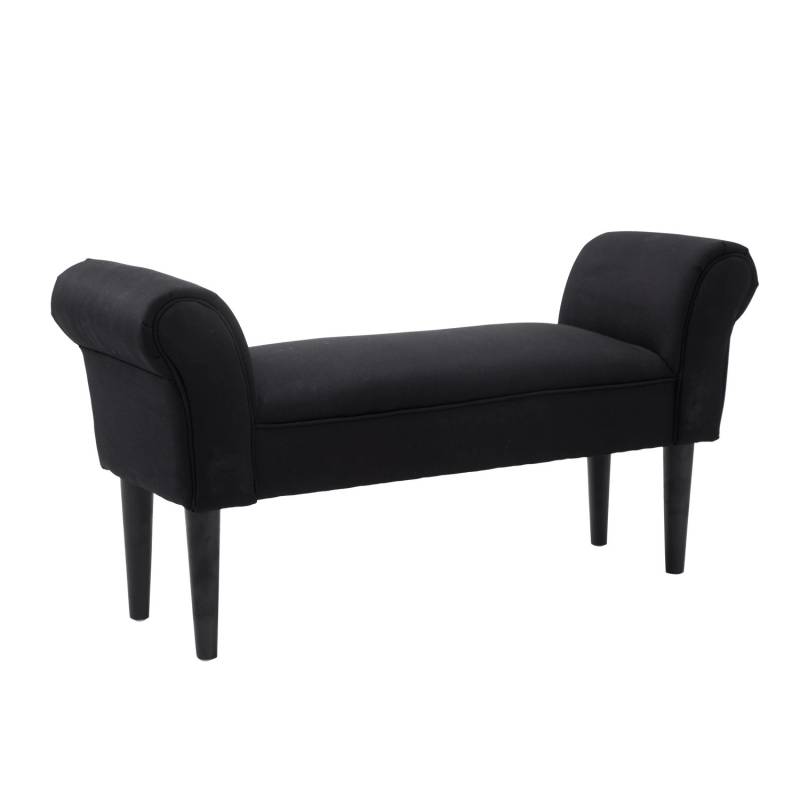 HOMCOM Bettbank bis 130 kg Belastbar Segelstoff Schwarz 102 x 36 x 51 cm von HOMCOM
