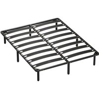 HOMCOM Bettgestell 160 x 200 cm, Doppelbett mit Massivholz-Lattenrost und Füßen, 26 cm Unterbett-Höhe mit Stauraum, kein Boxspring erforderlich, einfache Montage, schwarz Aosom HOMCOM Bettgestell 160 x 200 cm, Doppelbett mit Massivholz-Lattenrost und Füßen, 26 cm Unterbett-Höhe mit Stauraum, kein Boxspring erforderlich, einfache Montage, schwarz Aosom von HOMCOM