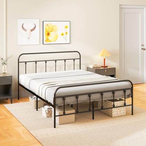 HOMCOM Bettrahmen 140 x 200 cm Doppelbett aus Stahl mit Lattenrost, Kopf- und Fußteil, Höhe 33 cm mit Stauraum, Belastung 330Kg, schwarz HOMCOM Bettrahmen 140 x 200 cm Doppelbett aus Stahl mit Lattenrost, Kopf- und Fußteil, Höhe 33 cm mit Stauraum, Belastung 330Kg, schwarz von HOMCOM