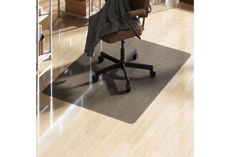 HOMCOM Bodenschutzmatte 90 x 120 cm, kratzfest, Stuhlunterlage, 1-St., Bürostuhl Unterlage, Bodenmatte für Hartböden, Schwarz von HOMCOM