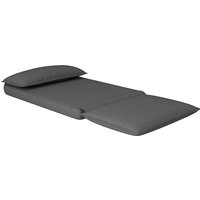 HOMCOM Bodensofa 4-in-1 Klappbar Schlafsofa mit Leinenoptik, Gepolstert Sofabett bis 150 kg belastbar für Schlafzimmer, Wohnzimmer, Dunkelgrau   Aosom von HOMCOM