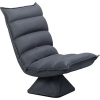 HOMCOM Bodensofa Bodenstuhl mit Sockel Relaxsessel Meditationsstuhl Dunkelgrau von HOMCOM