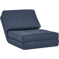 HOMCOM Bodensofa klappbar Schlafsessel 5-stufig verstellbar Klappsessel Schlafsofa Einzelsofa Dunkelblau 61x73x58 cm für flexible Ruhemomente   Aosom.de von HOMCOM