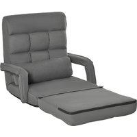 HOMCOM Bodenstuhl Bodensessel mit 5-Fach Verstellbarer Rückenlehne, Lendenkissen, Schlafsessel Bodensofa Gepolstert Lazy Sofa für Wohnzimmer Gaming & Lesen Dunkelgrau Aosom HOMCOM Bodenstuhl Bodensessel mit 5-Fach Verstellbarer Rückenlehne, Lendenkissen, Schlafsessel Bodensofa Gepolstert Lazy Sofa für Wohnzimmer Gaming & Lesen Dunkelgrau Aosom von HOMCOM
