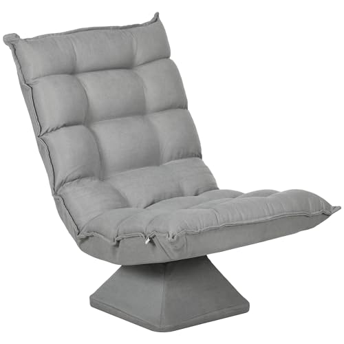 HOMCOM Bodenstuhl Bodensofa mit Verstellbarer Rückenlehne, drehbarer Meditationsstuhl mit Sockel, Lazy Sofa, gepolstert Relaxsessel für Büro, Wohnzimmer, Hellgrau HOMCOM Bodenstuhl Bodensofa mit Verstellbarer Rückenlehne, drehbarer Meditationsstuhl mit Sockel, Lazy Sofa, gepolstert Relaxsessel für Büro, Wohnzimmer, Hellgrau von HOMCOM