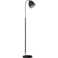HOMCOM Bogenlampe  Moderne Stehlampe für Wohnzimmer, verstellbarer Schirm, 40W, E27, Metall, Schwarz  Aosom.de von HOMCOM