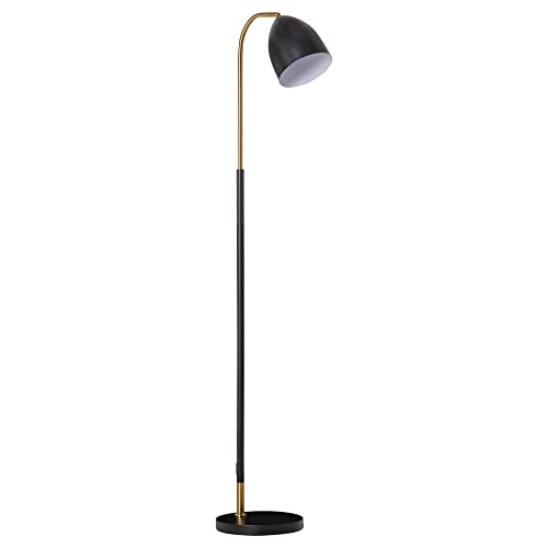 HOMCOM Bogenlampe Stehlampe Wohnzimmer Schirm verstellbar Stehleuchte 40W moderne Bogenleuchte mit E27 Fassung Schirm für Schlafzimmer Büro Metall Schwarz 43 x 28 x 160 cm von HOMCOM