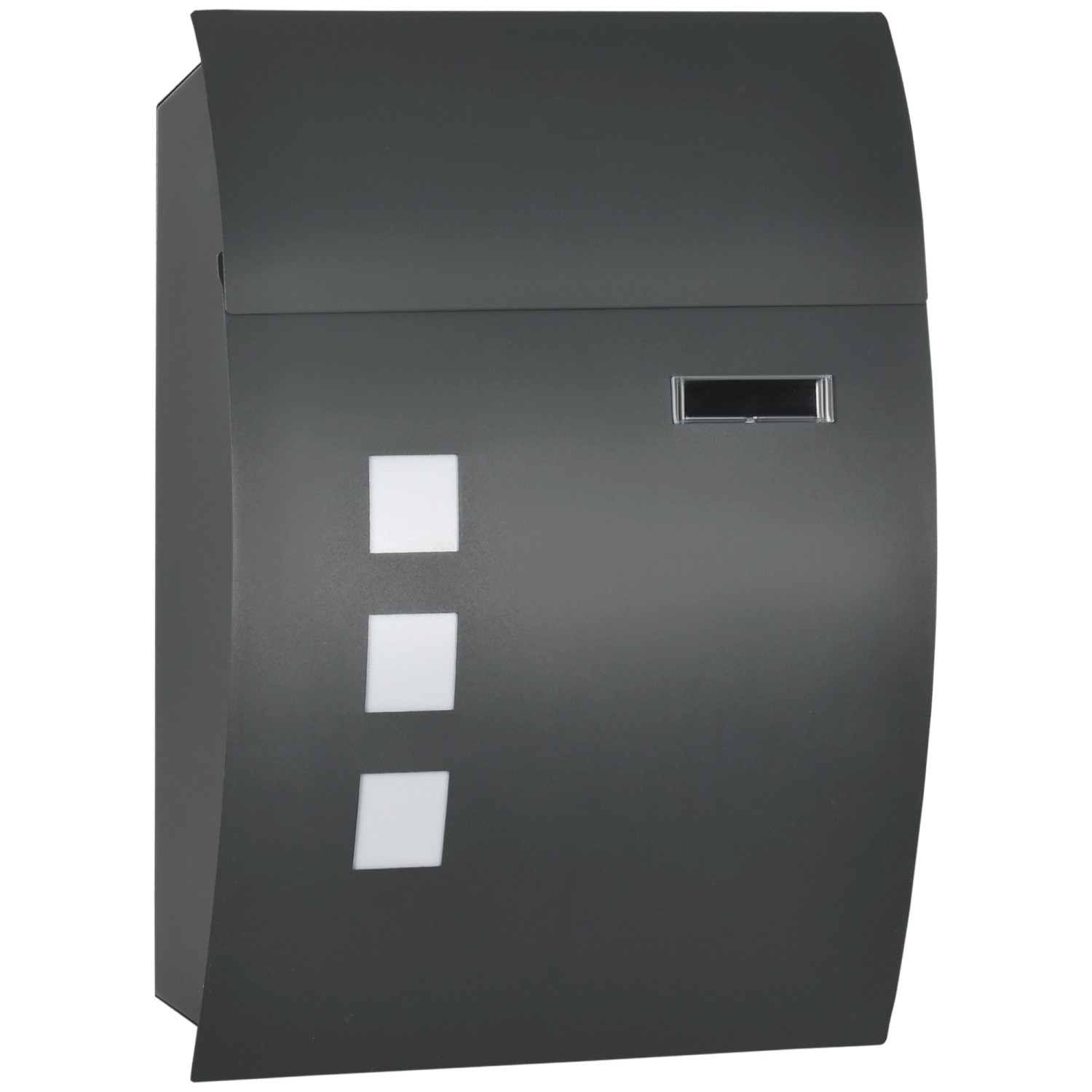 HOMCOM Briefkasten Verzinkter Stahl 32L x 10B x 45H cm Dunkelgrau HOMCOM Briefkasten Verzinkter Stahl 32L x 10B x 45H cm Dunkelgrau von HOMCOM