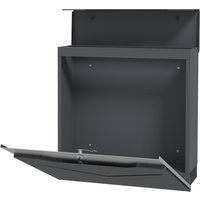 HOMCOM Wandbriefkasten Anthrazit mit Zeitungsfach und Sichtfenster, verzinkter Stahl, 2 Schlüssel, 37x10,5x37cm Aosom.de HOMCOM Wandbriefkasten Anthrazit mit Zeitungsfach und Sichtfenster, verzinkter Stahl, 2 Schlüssel, 37x10,5x37cm Aosom.de von HOMCOM