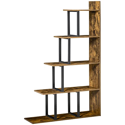 HOMCOM Bücherregal, Standregal, Wohnzimmerregal, Spielzeugregal, Holz, Rustikales Braun+Schwarz, 102 x 30 x 160 cm HOMCOM Bücherregal, Standregal, Wohnzimmerregal, Spielzeugregal, Holz, Rustikales Braun+Schwarz, 102 x 30 x 160 cm von HOMCOM