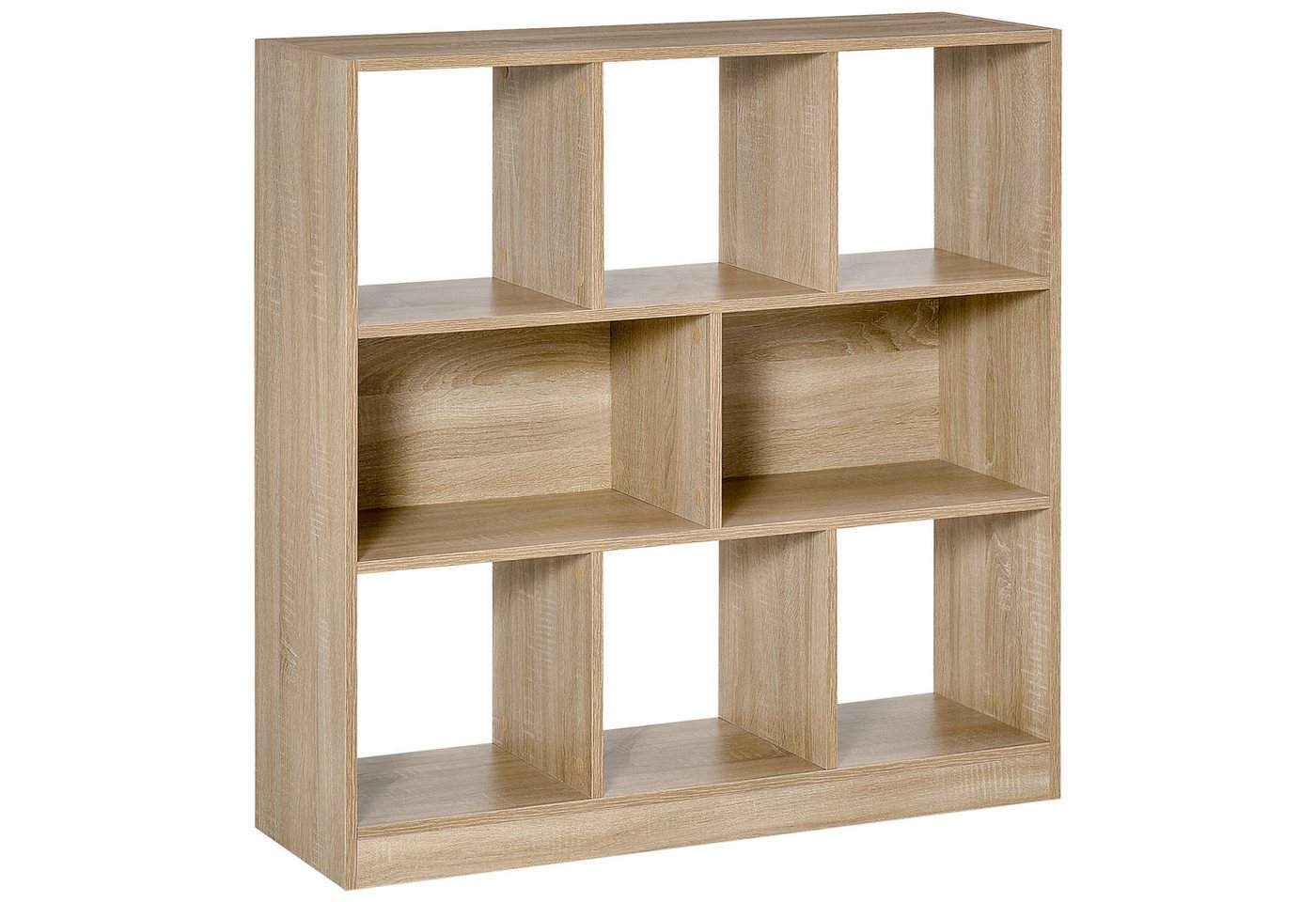 HOMCOM Bücherregal 3-stöckige Aufbewahrungsregal, Büroregal 1-tlg., für Home-Office Wohnzimmer Natur 97,5 x 30 x 100 cm von HOMCOM