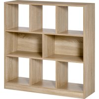 HOMCOM Bücherregal Natur  3-stöckiges Aufbewahrungsregal, Büroregal, Display Regal für Home-Office/Wohnzimmer, 97,5x30x100cm  Aosom.de von HOMCOM