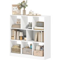 HOMCOM Bücherregal 3-stöckige Aufbewahrungsregal Büroregal Display Regal für Home-Office Wohnzimmer Weiß 97,5 x 30 x 100 cm   Aosom von HOMCOM