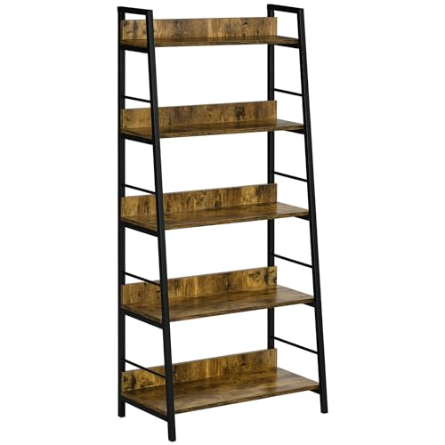 HOMCOM Bücherregal Industrial Style schräg 5 Ebenen 70L x 35l x 150H cm HOMCOM Bücherregal Industrial Style schräg 5 Ebenen 70L x 35l x 150H cm von HOMCOM