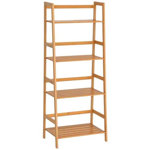 HOMCOM Bücherregal Standregal mit 4 Ebenen Aufbewahrungsregal aus Bambus Büroregal für Wohnzimmer, Schlafzimmer, Büro, Natur HOMCOM Bücherregal Standregal mit 4 Ebenen Aufbewahrungsregal aus Bambus Büroregal für Wohnzimmer, Schlafzimmer, Büro, Natur von HOMCOM