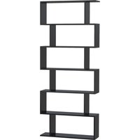 HOMCOM Bücherregal im Zickzack-Design 80B x 23T x 192H cm 6 Ebenen Schwarz Aosom HOMCOM Bücherregal im Zickzack-Design 80B x 23T x 192H cm 6 Ebenen Schwarz Aosom von HOMCOM