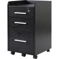 HOMCOM Bürocontainer Bürocontainer auf Rollen 3 Schubladen 1 abschließbar 1 Bürosortierer aus schwarzem Holz Aosom HOMCOM Bürocontainer Bürocontainer auf Rollen 3 Schubladen 1 abschließbar 1 Bürosortierer aus schwarzem Holz Aosom von HOMCOM