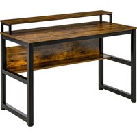 HOMCOM Büroschreibtisch Computertisch mit Ablage im Industriestil, Metall, rustikales Braun, 120x60x85cm, ideal für Home Office Aosom.de HOMCOM Büroschreibtisch Computertisch mit Ablage im Industriestil, Metall, rustikales Braun, 120x60x85cm, ideal für Home Office Aosom.de von HOMCOM