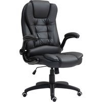 HOMCOM Bürostuhl, Ergonomisch Chefsessel mit Wippfunktion, Hochklappbare Armlehne, Höhenverstellbar Schreibtischstuhl mit Drehfunktion für Home-Office, Kunstleder, Schwarz   Aosom HOMCOM Bürostuhl, Ergonomisch Chefsessel mit Wippfunktion, Hochklappbare Armlehne, Höhenverstellbar Schreibtischstuhl mit Drehfunktion für Home-Office, Kunstleder, Schwarz   Aosom von HOMCOM