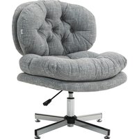 HOMCOM Bürostuhl, Ergonomisch Schreibtischstuhl mit Wippfunktion, Weicher und Geposterter Sitzfläche, Höhenverstellbar Drehstuhl mit Leinenoptik, für Home-Office, Grau Aosom HOMCOM Bürostuhl, Ergonomisch Schreibtischstuhl mit Wippfunktion, Weicher und Geposterter Sitzfläche, Höhenverstellbar Drehstuhl mit Leinenoptik, für Home-Office, Grau Aosom von HOMCOM