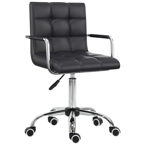 HOMCOM Bürostuhl Drehstuhl Kosmetikhocker Rollhocker Drehhocker Arbeitshocker Chefsessel Stuhl Schreibtischstuhl Metall PU Schwarz 52,5 x 54 x 84-99 cm HOMCOM Bürostuhl Drehstuhl Kosmetikhocker Rollhocker Drehhocker Arbeitshocker Chefsessel Stuhl Schreibtischstuhl Metall PU Schwarz 52,5 x 54 x 84-99 cm von HOMCOM