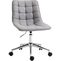 Bürostuhl Drehstuhl Schreibtischstuhl höhenverstellbar 360° drehbar Mikrofaser Schaumstoff Hellgrau 60x 60x90 cm Bürostuhl Drehstuhl Schreibtischstuhl höhenverstellbar 360° drehbar Mikrofaser Schaumstoff Hellgrau 60x 60x90 cm von HOMCOM
