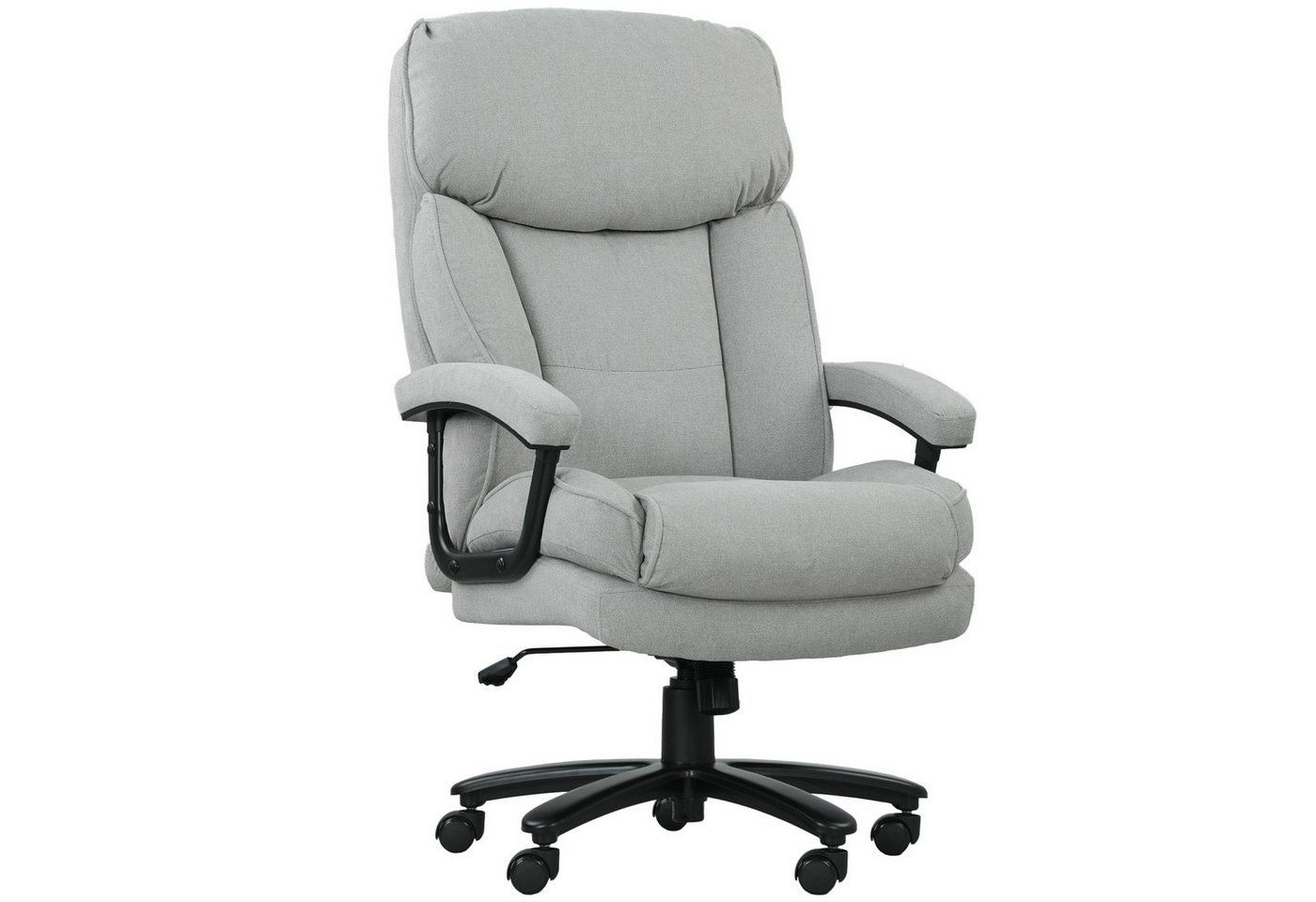 HOMCOM Bürostuhl Ergonomisch Schreibtischstuhl mit Wippfunktion, Leinenoptik (PC Stuhl, 1 St), Bis 200 kg belastbar von HOMCOM