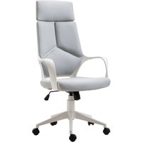HOMCOM Bürostuhl Ergonomischer Schreibtischstuhl mit Armlehne, Wippfunktion Höhenverstellbarer Drehstuhl Computerstuhl mit Netzbespannung Grau   Aosom von HOMCOM