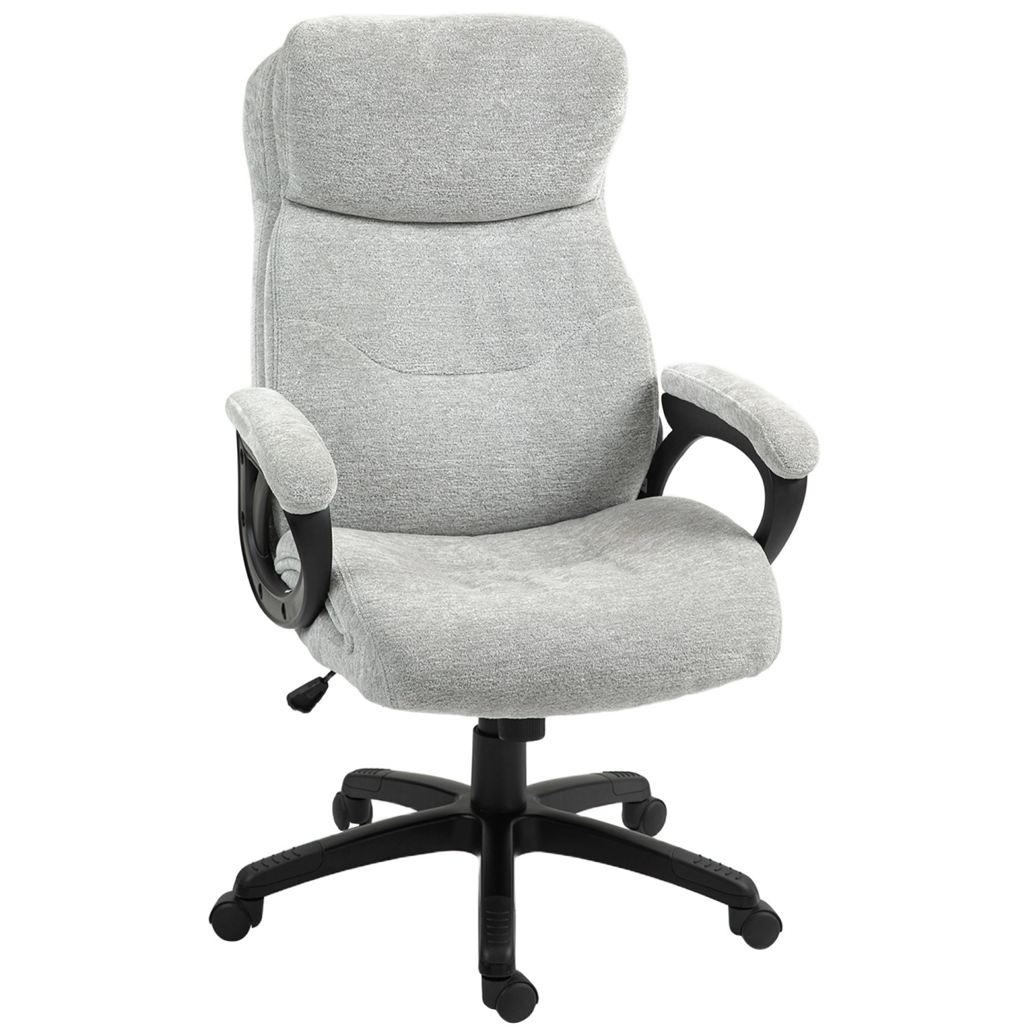 HOMCOM Bürostuhl Polyester Schaumstoff Hellgrau 66L x 77B x 106,5-115,5H cm HOMCOM Bürostuhl Polyester Schaumstoff Hellgrau 66L x 77B x 106,5-115,5H cm von HOMCOM