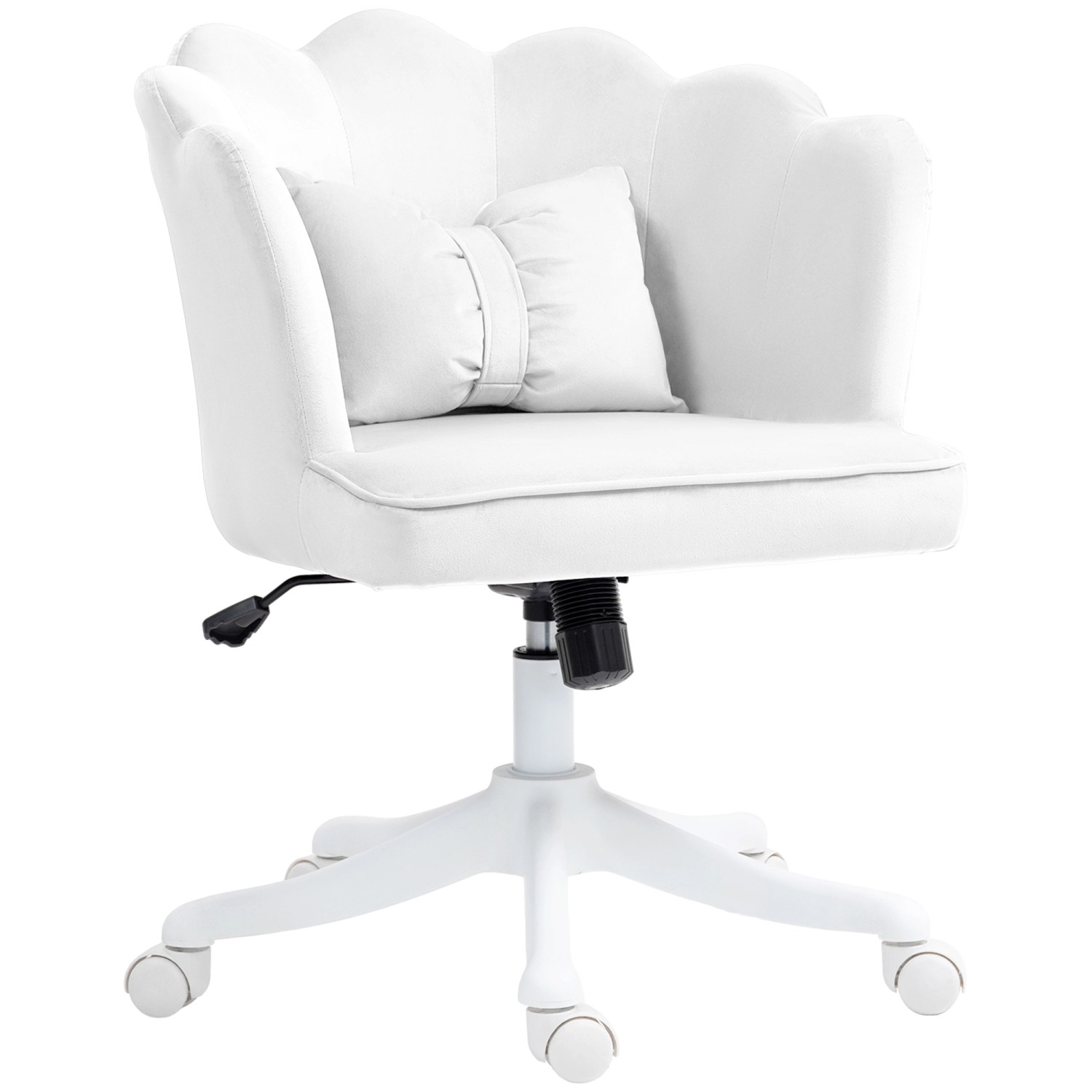 HOMCOM Bürostuhl Polyester Schaumstoff Weiß 66L x 62B x 80-88H cm HOMCOM Bürostuhl Polyester Schaumstoff Weiß 66L x 62B x 80-88H cm von HOMCOM