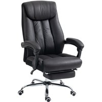 HOMCOM ergonomischer Bürosessel höhenverstellbar 145° neigbar Chefsessel mit Liegefunktion bis 120 kg Schwarz für komfortables Arbeiten   Aosom.de von HOMCOM