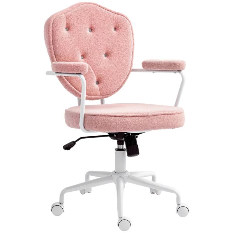 HOMCOM Bürostuhl mit Fußstütze Polyester Rosa 63L x 61,5B x 93-101H cm HOMCOM Bürostuhl mit Fußstütze Polyester Rosa 63L x 61,5B x 93-101H cm von HOMCOM