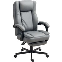 HOMCOM Bürostuhl mit Massagefunktion, Ergonomischer Schreibtischstuhl mit Liegefunktion, Höhenverstellbarer Drehstuhl mit Fußstütze, Grau Aosom HOMCOM Bürostuhl mit Massagefunktion, Ergonomischer Schreibtischstuhl mit Liegefunktion, Höhenverstellbarer Drehstuhl mit Fußstütze, Grau Aosom von HOMCOM