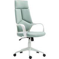 HOMCOM Bürostuhl mit Wippfunktion, Schreibtischstuhl aus Stoff Höhenverstellbar und drehbar, 63x63x117-127 cm, Grün   Aosom von HOMCOM