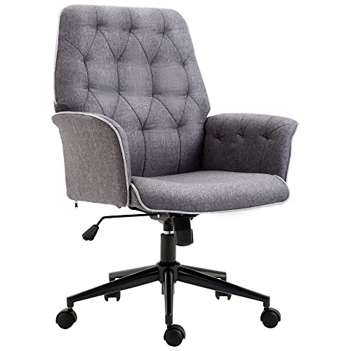 HOMCOM Bürostuhl mit Wippfunktion Drehstuhl Home-Office-Stuhl höhenverstellbarer Schreibtischstuhl Computerstuhl Arbeitsstuhl mit Armen 360°-Drehräder Schaumstoff Dunkelgrau 66 x 69 x 89,5-97 cm HOMCOM Bürostuhl mit Wippfunktion Drehstuhl Home-Office-Stuhl höhenverstellbarer Schreibtischstuhl Computerstuhl Arbeitsstuhl mit Armen 360°-Drehräder Schaumstoff Dunkelgrau 66 x 69 x 89,5-97 cm von HOMCOM