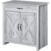 HOMCOM Buffet 2 Türen Schublade ländlich-schick Schrank mit höhenverstellbarem Regal Metallgriffe MDF Spanplatten helle Holzoptik mit Ährenmuster Aosom HOMCOM Buffet 2 Türen Schublade ländlich-schick Schrank mit höhenverstellbarem Regal Metallgriffe MDF Spanplatten helle Holzoptik mit Ährenmuster Aosom von HOMCOM