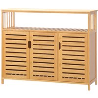 HOMCOM Buffet Aufbewahrungsschrank aus Bambusholz mit 3 Türen und Regalen - 100 x 35 x 82 cm Aosom HOMCOM Buffet Aufbewahrungsschrank aus Bambusholz mit 3 Türen und Regalen - 100 x 35 x 82 cm Aosom von HOMCOM